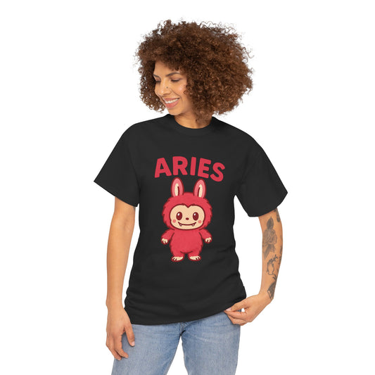 Aries Labubu T-Shirt Bold & Adorable Fire Sign Energy ♈