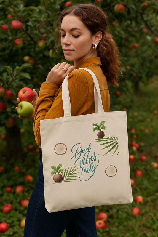 Tote Bag with Positive Vibes